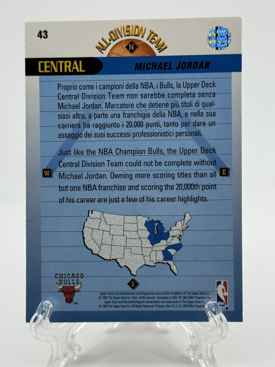 CoachsCardsOK's tweet photo. 1993 Upper Deck All Division Team Michael Jordan 
$15 bmwt https://t.co/zp65sys40p