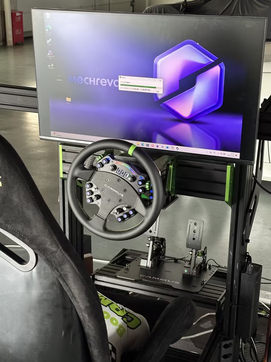 KenLincammus's tweet photo. Perfect hardcore sim setup! ⚡️ Featuring our top-tier direct drive wheel and precision pedals, every shift feels incredible. What does your dream rig look like? 👇#SimRacing #CAMMUS #SimRacer #RacingSetup https://t.co/EWb7jqTNWD
