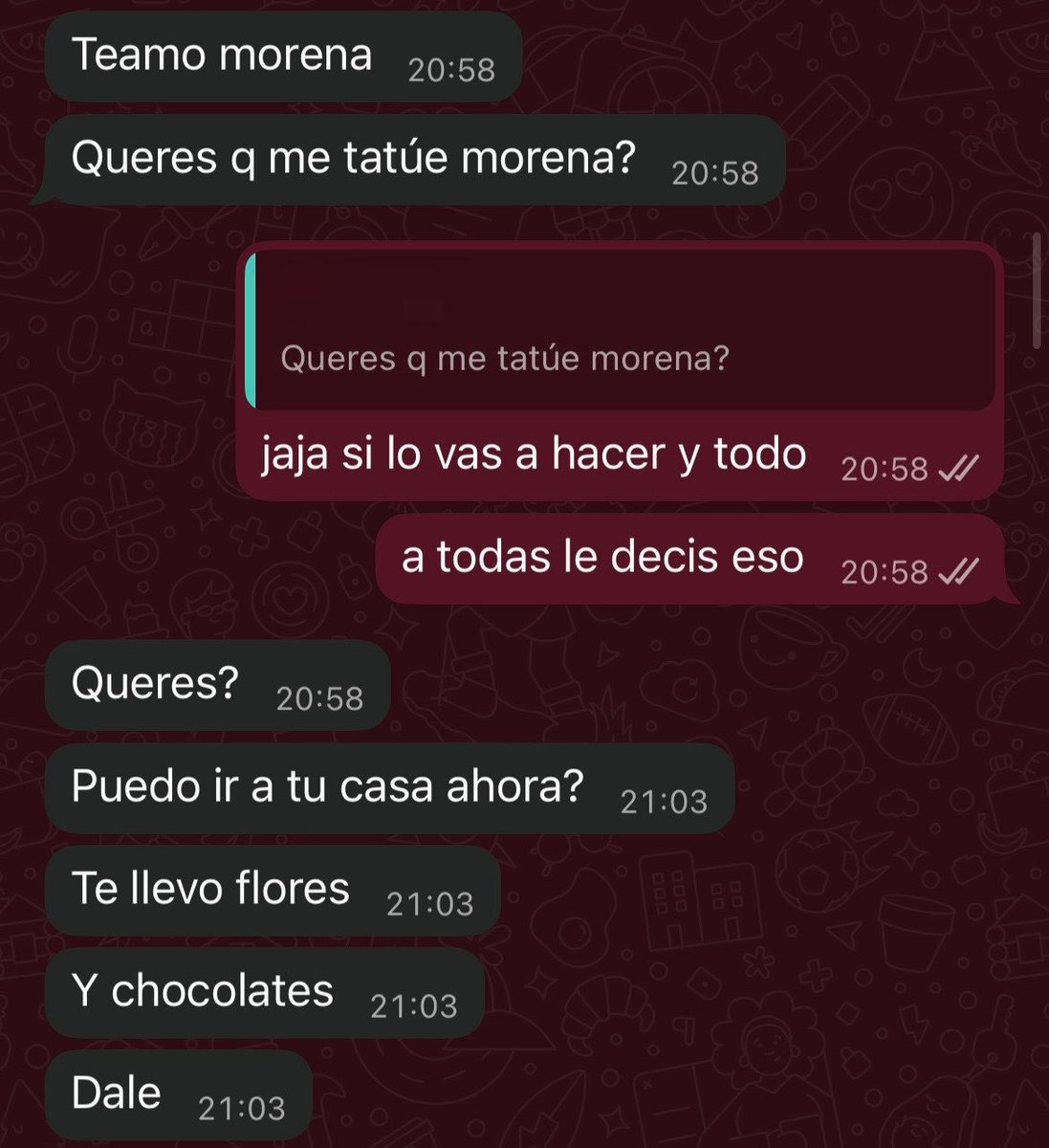 moreeiralaa's tweet photo. lo que te dice un turro a los 2 dias de conocerlo https://t.co/ewYkGKrY53