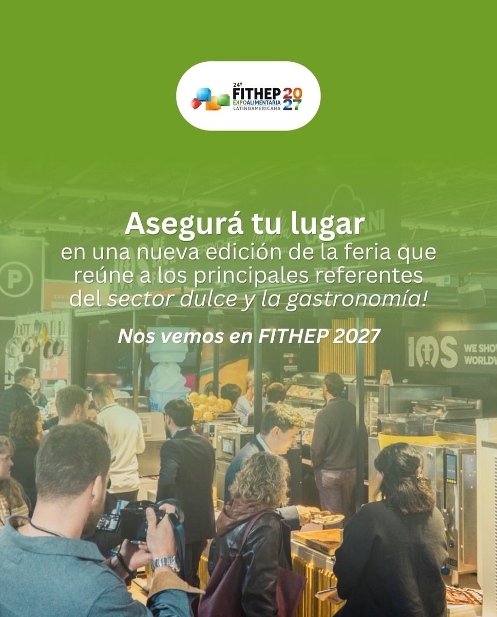 fithep's tweet photo. ¡Participá del Sorteo de Prioridad para la Elección de Espacios!

Asegurá tu lugar en una nueva edición de la feria que reúne a los principales referentes del sector dulce y la gastronomía

📅 Agendá la fecha: 12 de agosto | 11 h
Salón Nogal, La Rural, Buenos Aires. https://t.co/P2KrU8rDv1