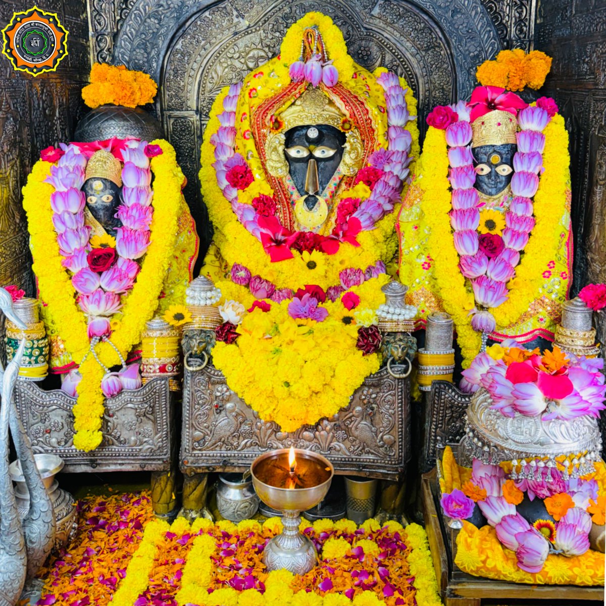 MaaBaglamukhii's tweet photo. श्रृंगार दर्शन ।।
॥ ॐ ह्लीं बगलामुखी सर्व दुष्टानां वाचं मुखं पदं स्तंम्भय जिव्हां कीलय बुद्धिं विनाशय ह्लीं ॐ स्वाहा ॥ 👣जय माँ बगलामुखी जी 👣🌹आज के अलौकिक दर्शन🌹 15th July 2026 ✨Mahant Shri Rajat Giri ji ✨ https://t.co/TbdMfrTsSm