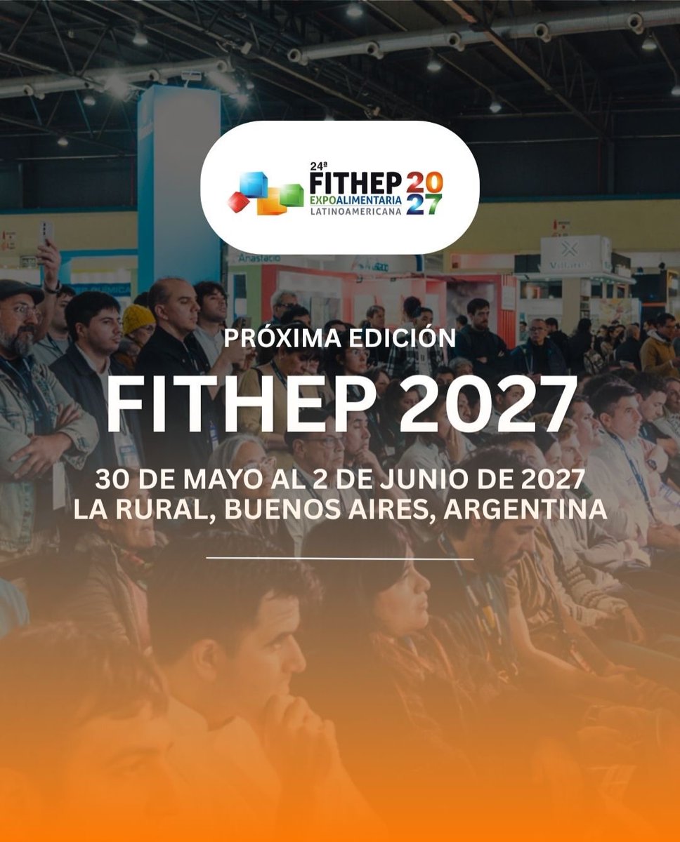 fithep's tweet photo. La cuenta regresiva ya comenzó.

FITHEP 2027 se prepara para una nueva edición consolidándose como el principal punto de encuentro para los profesionales de la panadería, pastelería, chocolatería, heladería, confitería y food service de Argentina y Latinoamérica. https://t.co/3s80XdqPJM