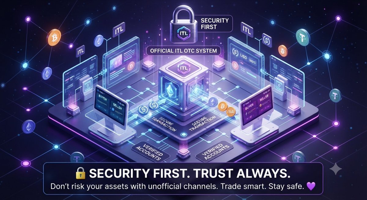 krishnared58032's tweet photo. 🔐 Security first. Trust always.
The official ITL OTC system is built to protect both buyers and sellers with verified accounts and secure transactions.
Don't risk your assets with unofficial channels. Trade smart. Stay safe. 💜
#InterLink #ITL #ITLG #OTC #Blockchain https://t.co/o55I7zb4ED
