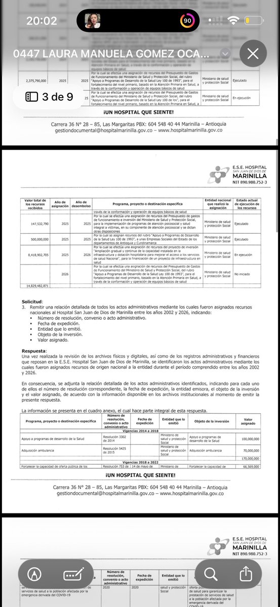 LauraAntioquia's tweet photo. Aquí la respuesta al derecho de petición, así como en Marinilla el país, la inversión en salud más grande de la historia de este país. https://t.co/MdydwaNQfs