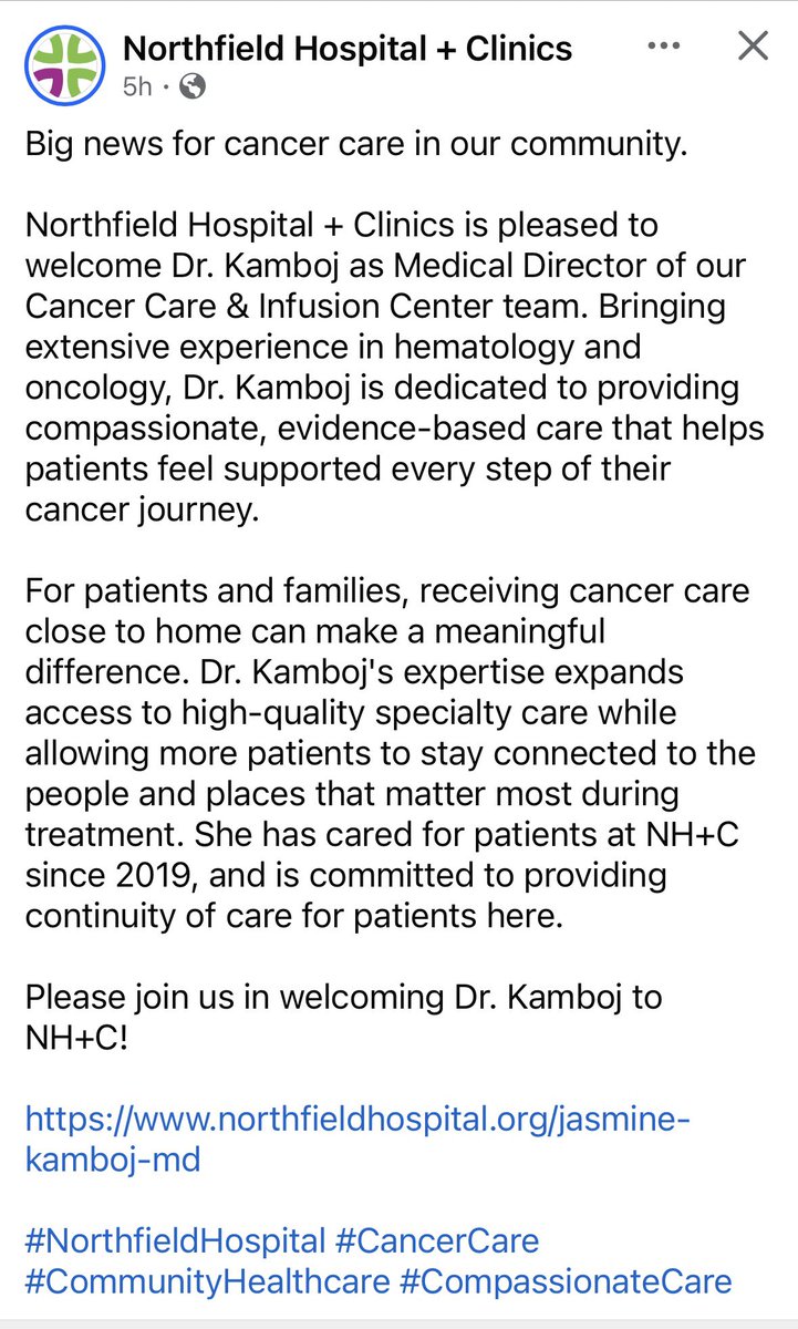 Jasmine Kamboj, MD, FASCO tweet media