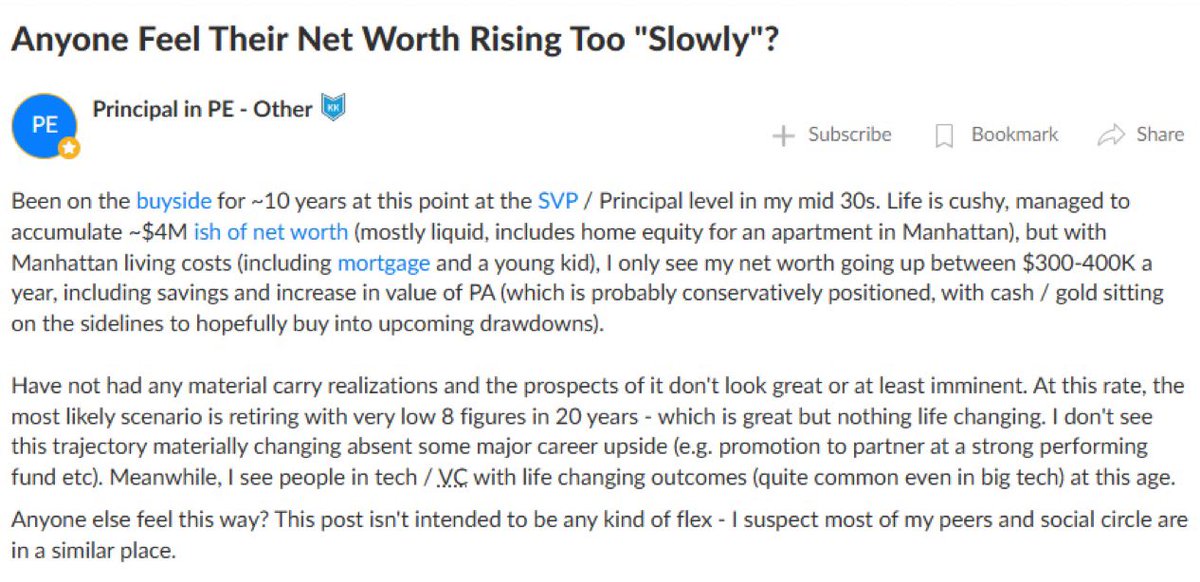JimChuong's tweet photo. Many millennials will hit retirement age with 8 figure portfolios.

I said it before, $10 million may have been a lot of money when I adulted in 1990 but it’s just comfortable money today.

$10 million at age 65 will be more commonplace than you expect. https://t.co/lumIzRninn