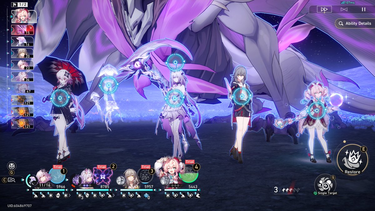StarRailVerse1's tweet photo. Version 4.4 Trial Teams (Phase 1)

Himeko Nova / Sunday / Tribbie / DHPT
Evernight / Castorice / RMC / Hyacine
DHPT / Ashveil / Sunday / Tribbie
Sparxie / Yao Guang / Sparkle / DHPT

#HonkaiStarRail https://t.co/lcFwc8hbD2