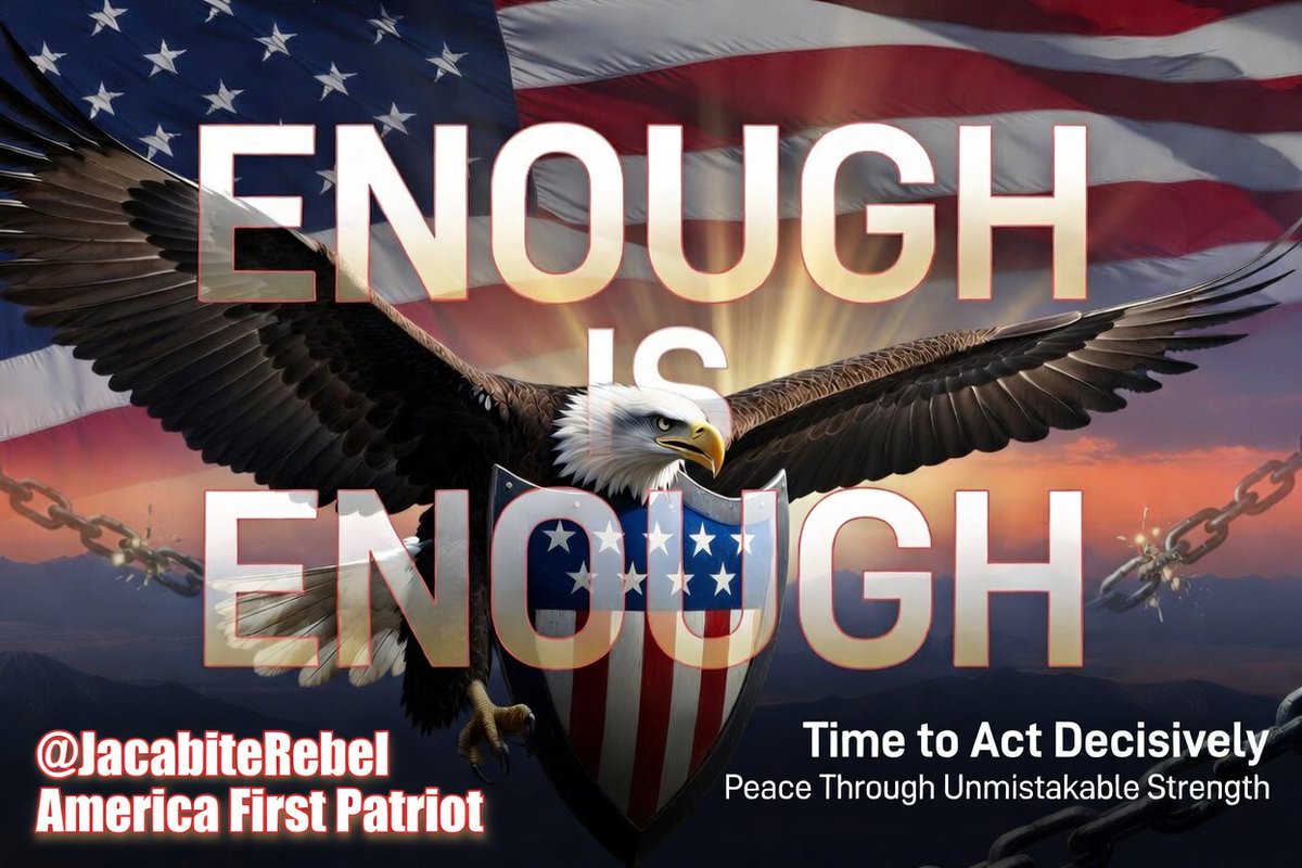 JacabiteRebel's tweet photo. @paulsperry_ What is stopping our DOJ from locking people up? It isn't arming them with anything more than what is in it's power already! You break the LAW you go to jail, you commit #Treason you may die! ENOUGH!! https://t.co/NZx8zWtzNi