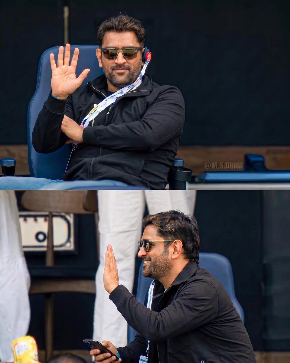 max_cricket07's tweet photo. Latest clicks of Thala from Ind vs Eng 1st ODI Match💛 https://t.co/si4COpQrP4