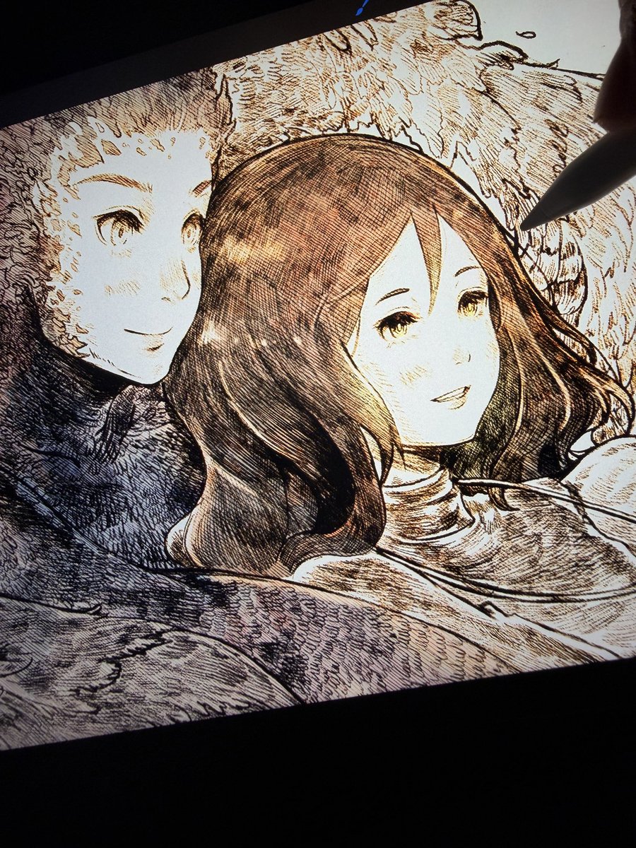 SaintrapA's tweet photo. heres another one! detailed the characters as much as possible! 
trying to finish everything too that ive missed out on! #anime #ghibli #art #procreate https://t.co/IQ6YDoVurz