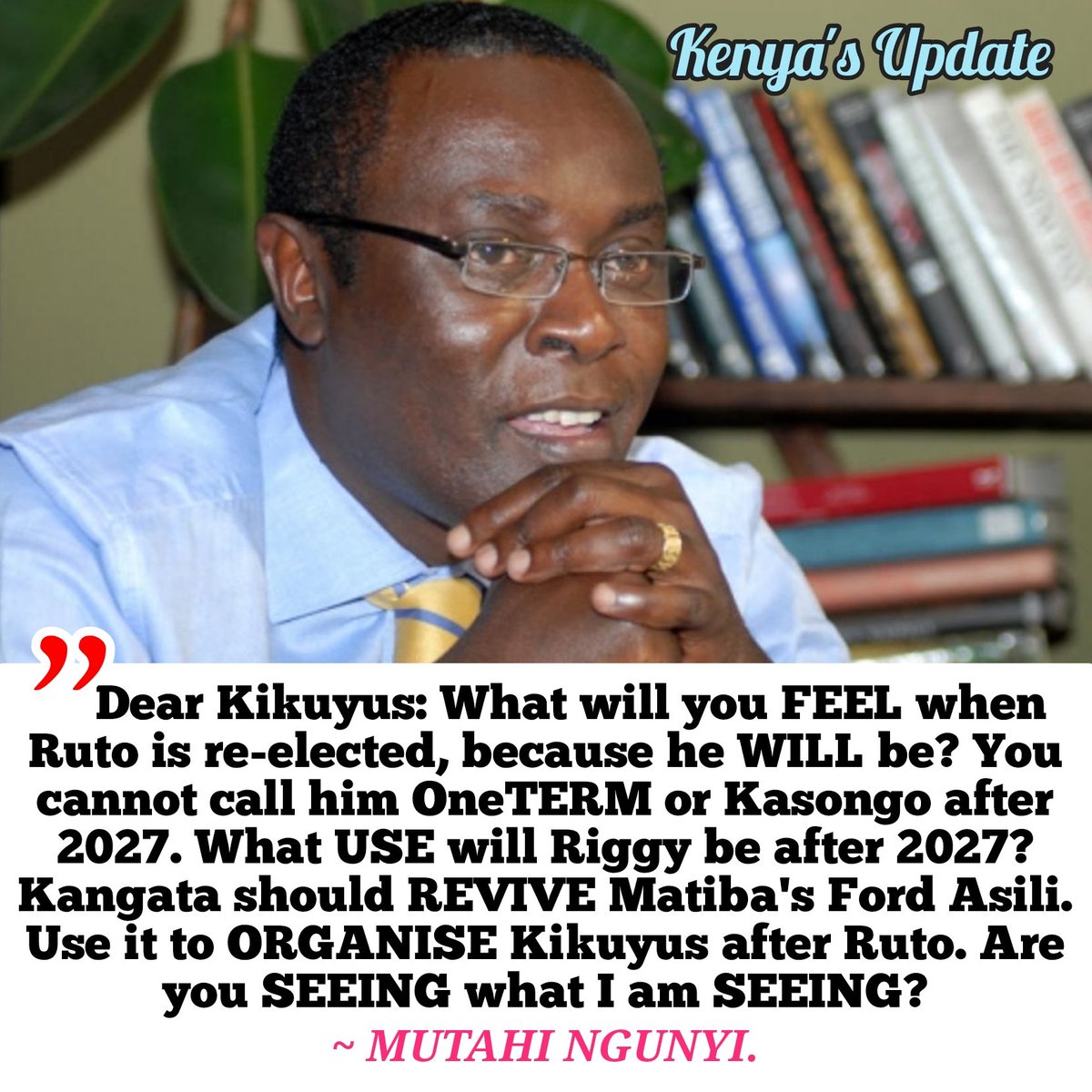keit65019's tweet photo. "Dear Kikuyus: What will you FEEL when Ruto is re-elected, because he WILL be?" https://t.co/0wY3cSE0Hk