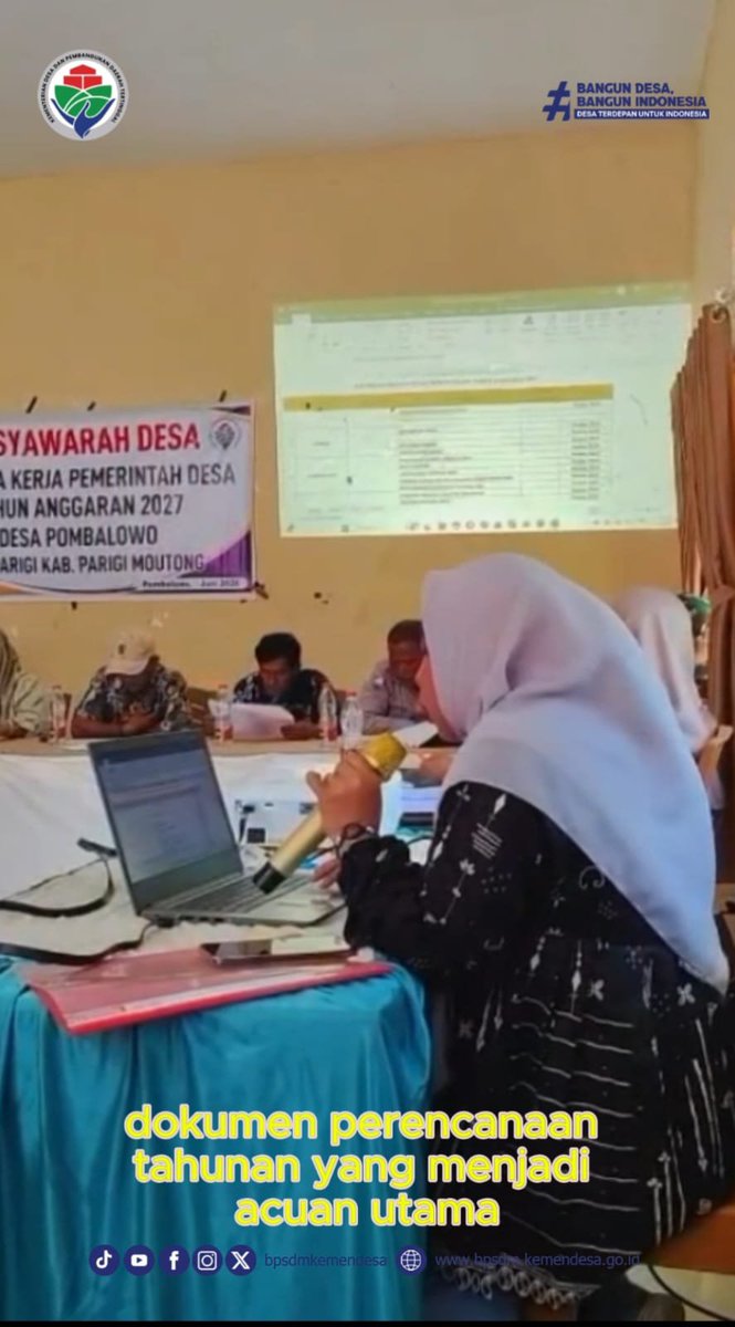 sasli_rois's tweet photo. Desa Pombalowo, Parigi, Moutong, Sulawesi Tengah telah Musdes RKPDes. Perencanaan  program strategis 1 thn
@YandriSusanto
@ARizaPatria
@KemensetnegRI
#KementerianDesaPDT
#BPSDMKementerianDesaPDT
#TPPFasilitasiMusdesRKPDesa
#KerjaPendampingDesaBerdampak https://t.co/8yFRT4WTbr