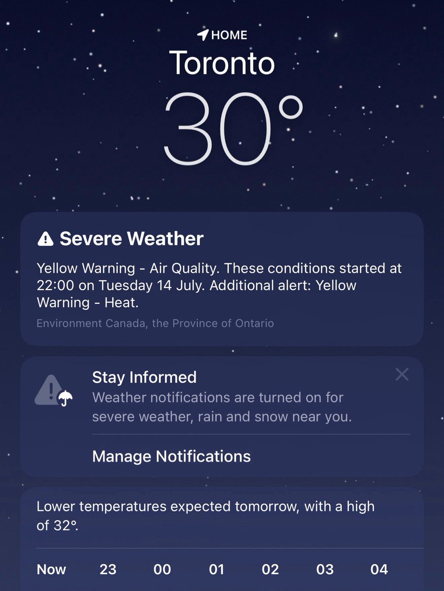 darrenmccaffrey's tweet photo. Hottest day for 30 years in Toronto… and it’s 10.30pm, yes PM and still 30C! 🥵 #heatwave https://t.co/U1XW80rzxt