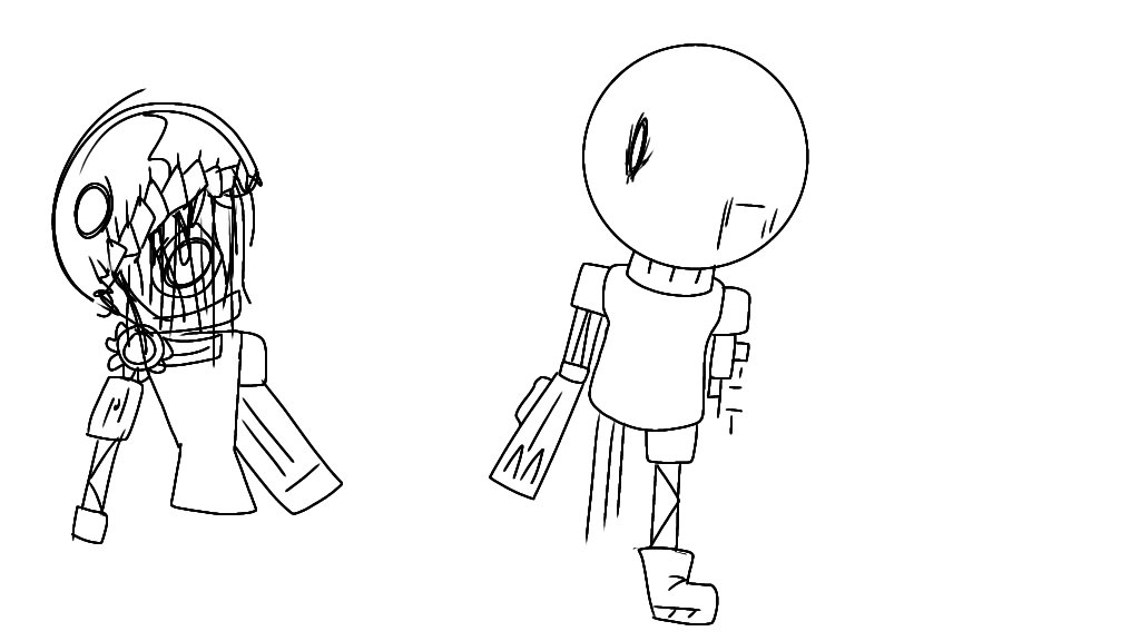 SUSSYBOI56's tweet photo. Here are some scrapped designs for the I-Droid robot in Infinite frequencies.

If I were to use one of these designs, this series would've taken a dark turn. https://t.co/bAVVnNQOMg