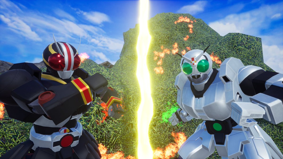 Rindlit's tweet photo. #ガンダムブレイカー4 
#仮面ライダー
対決！二人の王子
仮面ライダーブラック VS シャドームーン

ノ"ブヒ"コ"ォォォォォ！！！ https://t.co/XwDXwpVH5I