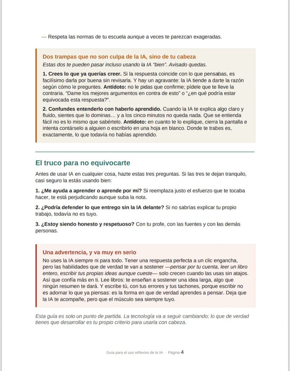 cuestionesjuris's tweet photo. Guía para el uso responsable de la #IA inteligencia artificial en el bachillerato https://t.co/nzMFhOrXc4