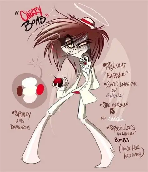 Melly_funny's tweet photo. DON'T FORGET:
That Cherry Bomb was originally going to be the daughter of Angel Dust and Vaggie in the early stages of the story, before the pilot. #angeldust #vaggie #Spidermoth https://t.co/cgdDuSJaB1