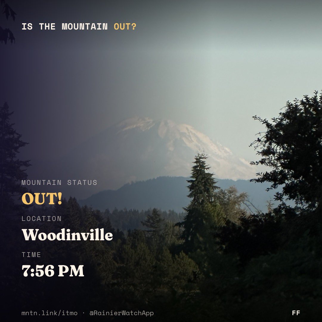 austriker27's tweet photo. Went for a lil run and to test the @RainierWatchApp photo generator feature 🔥

The mountains out! https://t.co/mN6BrWTTLq
