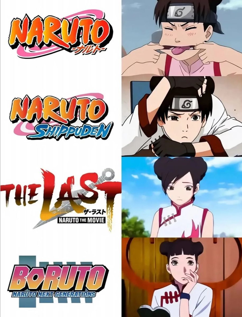 NarutoDaily_'s tweet photo. The evolution of Tenten https://t.co/7NUXTBgvAH