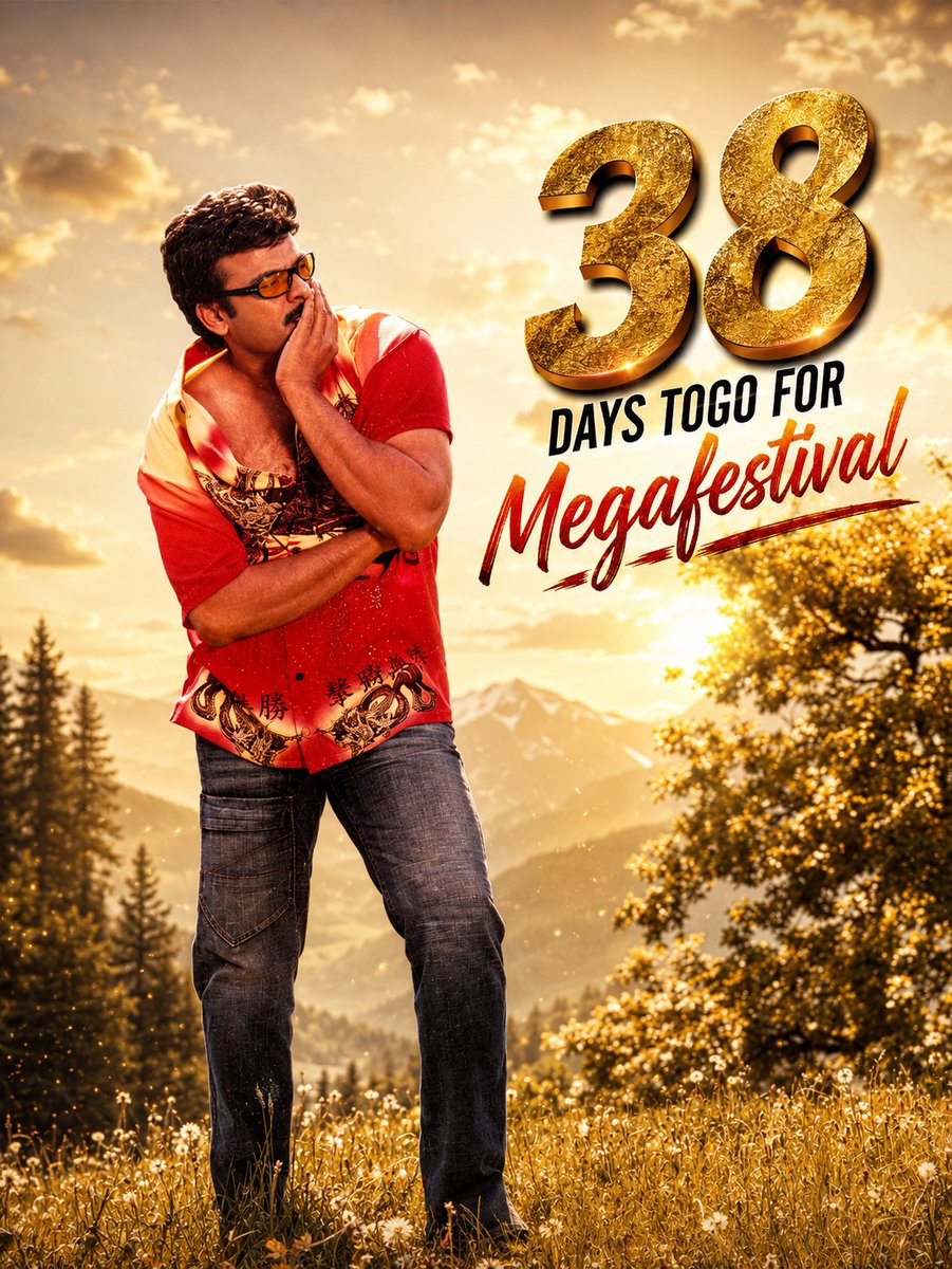 Amarnath_555's tweet photo. #38DaysToGo for Megafestival 🔥
@KChiruTweets #MegastarChiranjeevi #Chiranjeevi #August22 https://t.co/aJxaHVAtyJ