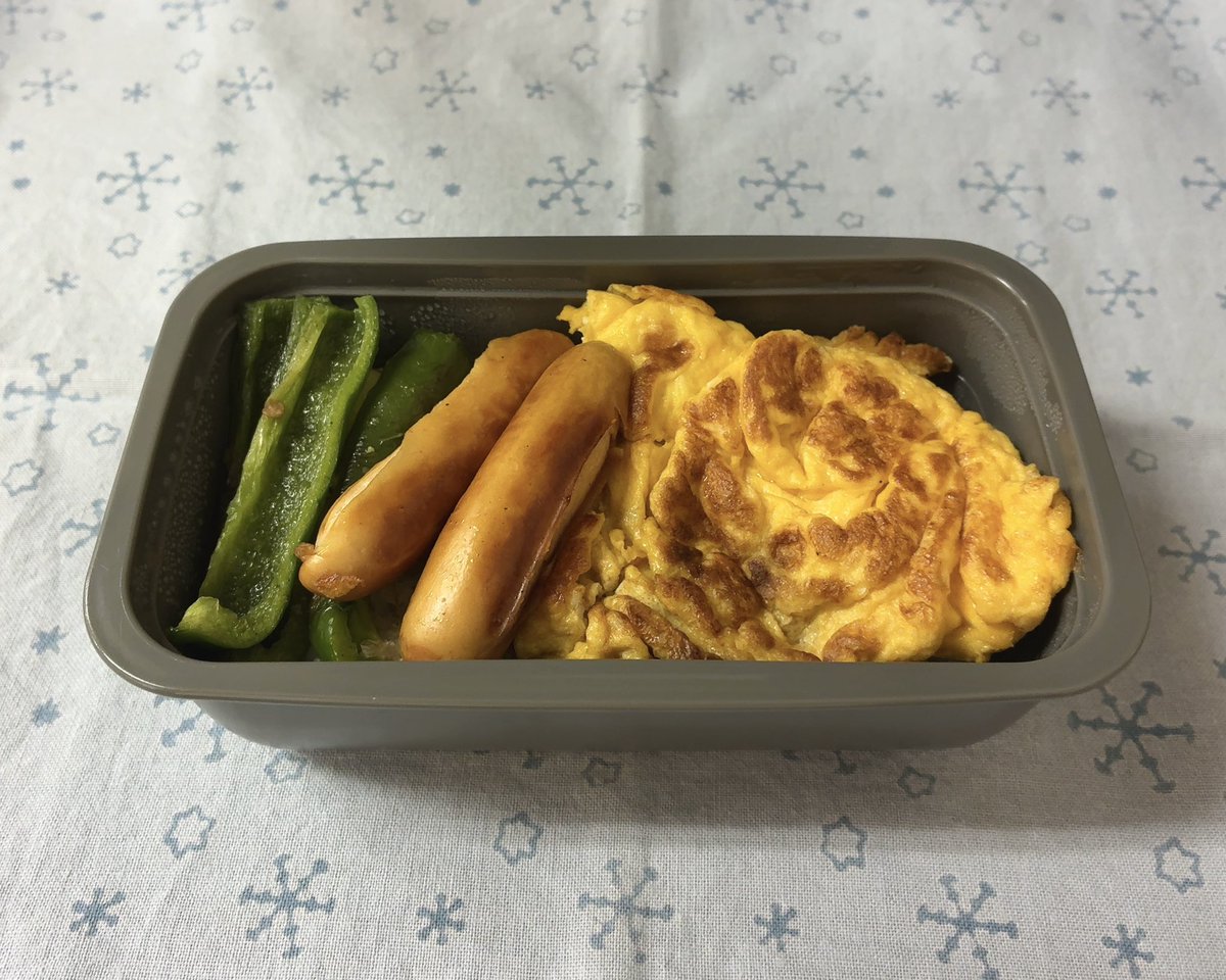 k2fra's tweet photo. ２日連続で休肝日と睡眠時間7時間！やればできる！と言いつつも、具合が悪かっただけ。
朝起きてから作ったスピード弁当です。#お昼ごはん #お弁当記録 https://t.co/fGxlvtyjqs