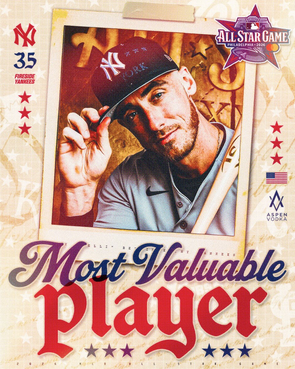 FiresideYankees's tweet photo. BELLI AT THE BANK🔔

CODY BELLINGER IS YOUR 2026 ALL-STAR GAME MVP! https://t.co/Q98atporQo