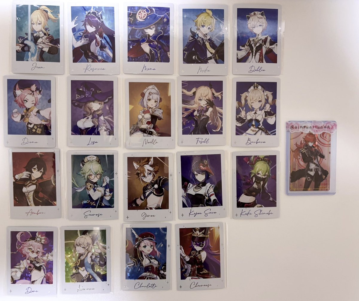himawariwama's tweet photo. 原神 fes フェス チェキ テーマシリーズ コレクションギフトボックス 譲渡

譲▶︎ 画像1〜3枚目

求▶︎ デイルック･神里綾人･クレー･トーマ＞￥80＋送料(郵送の場合)

1枚目はディルック･クレー･綾人との交換(3名の内誰か含む場合同数トーマも〇)

※万葉はディルックとの交換最優先です
→ https://t.co/8UMil8RTn8