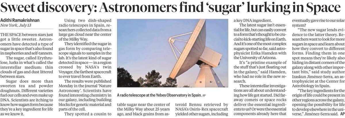 UPSC_Solulu's tweet photo. ๐พ๐ฅ Sweet discovery in space: Erythrulose
SOURCE-IE
#UPSC #BPSC #UPPCS #UPSCPrelims #UPSCMAINS #upscguide #upscaspirants #upsc_mains #Editorials #SpaceTech #Astronomy https://t.co/3lZZ7ZGa86