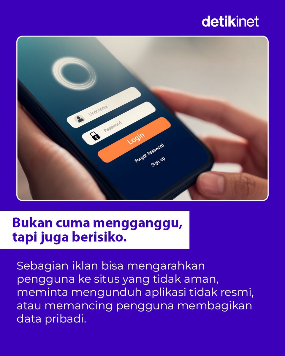 detikinet's tweet photo. Ternyata, itu bukan terjadi tanpa alasan. Di balik banyaknya iklan yang muncul, ada cara kerja situs streaming ilegal yang perlu kamu waspadai. Bahkan, risikonya bukan cuma mengganggu pengalaman menonton, tetapi juga bisa berdampak pada keamanan perangkat dan data pribadi. https://t.co/TjTWLU4Q4P