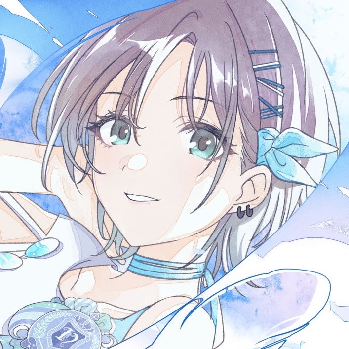 054TRO's tweet photo. 水彩画のようなイラストの中に、いつも変わらず美しい透ちゃん♡...
好きだよ
#浅倉透 🩵🎨 https://t.co/2CSxIVfmhe