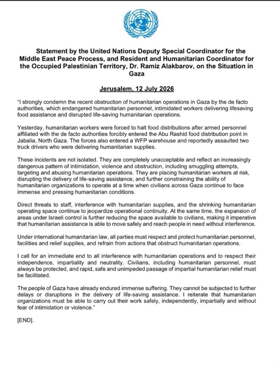 EYakoby's tweet photo. 48 hours ago, a UN warehouse in Gaza was stormed by Hamas militants. The UN released a statement that Hamas is actively preventing aid from reaching Palestinians.

Ilhan Omar and Rashida Tlaib haven’t said a word.

Weird. https://t.co/kpCnrKFRbV
