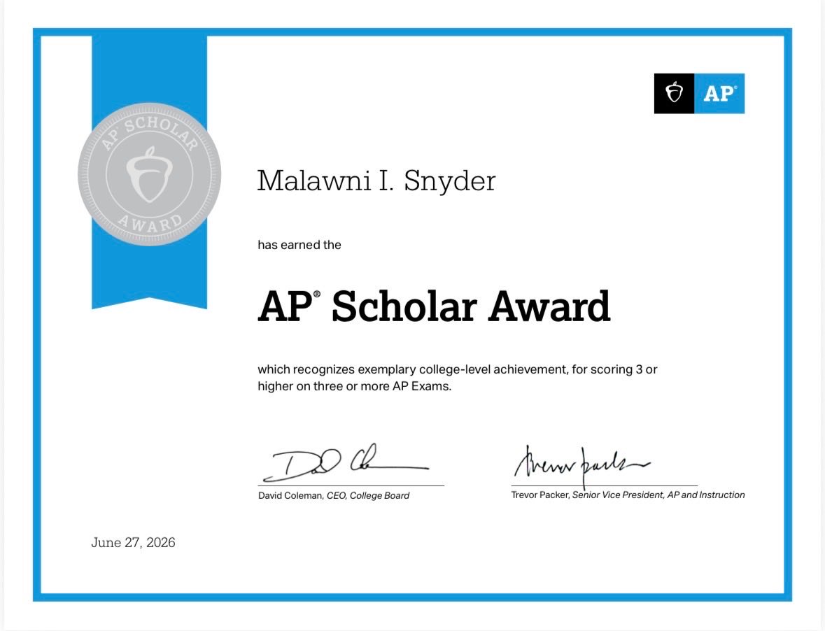 MalawniSny2027's tweet photo. Putting in the work on the field and in the classroom. π₯π Proud to be recognized with the AP Scholar Award.
#StudentAthlete #APScholar #ClassOf2027 #ucrcommit https://t.co/nLbPMiKpVv