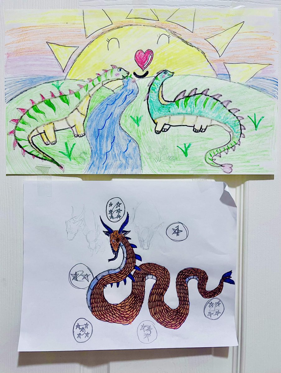 _CRRN_'s tweet photo. My art when I was a kid (7) vs My art now (16) https://t.co/AlfrayBVqR