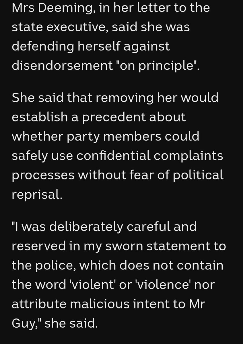 ThatAussieWoman's tweet photo. @LiberalVictoria @MoiraDeemingMP From the @abcnews .

I think the 'malicious intent' is is coming from the party room. Not Moira. 

Moira Deeming writes to Victorian Liberal state executive in bid to retain candidacy - ABC News https://t.co/FfFnOheTuQ https://t.co/9Alb76VLIN
