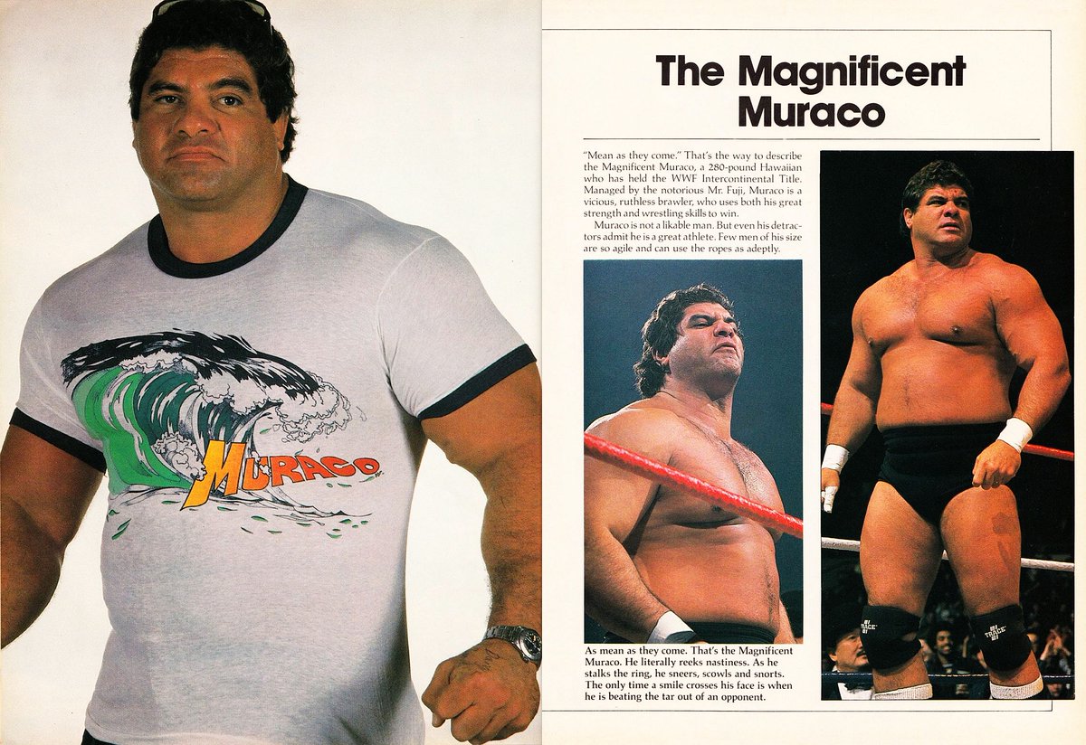 WWFWrestling1's tweet photo. Profile of The Magnificent Muraco from the first WWF Superstars magazine published in 1986. ๐ #WWF #WWE #Wrestling #DonMuraco https://t.co/TOsyXa4Eef