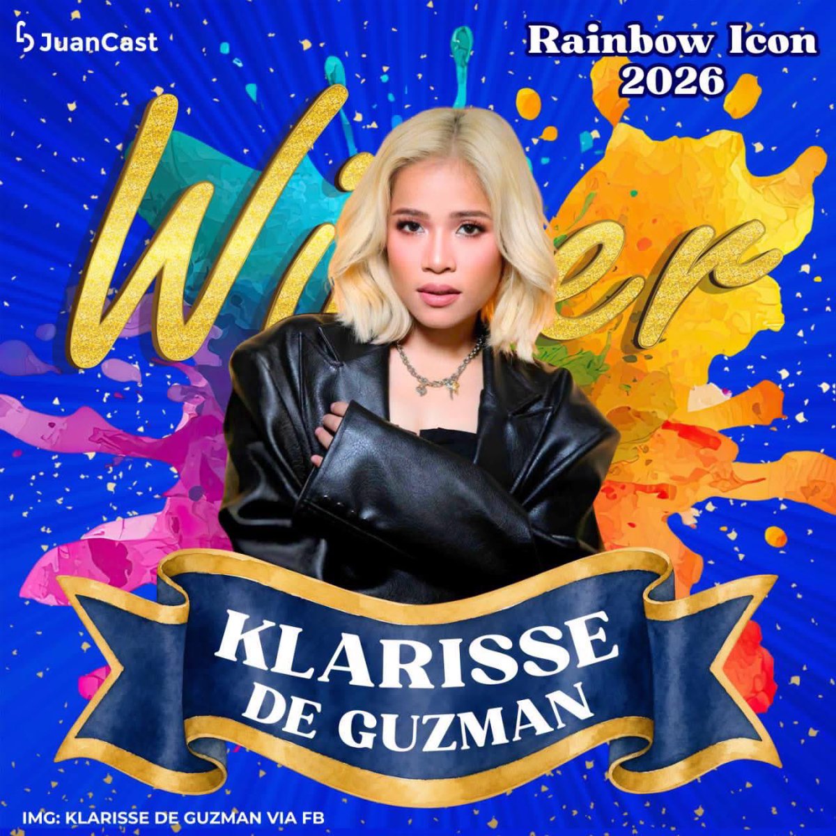 KLARISSEnatics_'s tweet photo. 🔁 Repost from Juan Cast Page : 

Congratulations to Klarisse De Guzman for being the Pride Singer: Rainbow Icon 2026 poll winner!🌈

You didn't just hit the high notes,🎶 you sashayed right into our hearts, hit us with a flawless of talent, and proved exactly what it means to be a true icon!🩵

Congratulations Klarisse De Guzman for being EveryJuans Rainbow Icon! 🌈

Klarisse fans, 🩵Let’s light the sky with pride! Submit an entry and let your work shine on the big screen of EDSA GCC Tower!  and win 15,000 stars!⭐

Deadline of Submission: July 20, 2026 (11:59 PM)
Submit Here: https://t.co/WNiNpVuAoY

#JuanCast #EveryJuansChoice #PrideSingersRainbowIcon2026 #KlarisseDeGuzman

#JuanCast EveryJuansChoice PrideSingerRainbowIcon2026 Klarisse

Thank you Team KLARISSE for your love,efforts and hardwork! We made it AGAIN! 👏🤍

@Klarissedguzman 
@starmagicphils 
@NotJuanCastPH