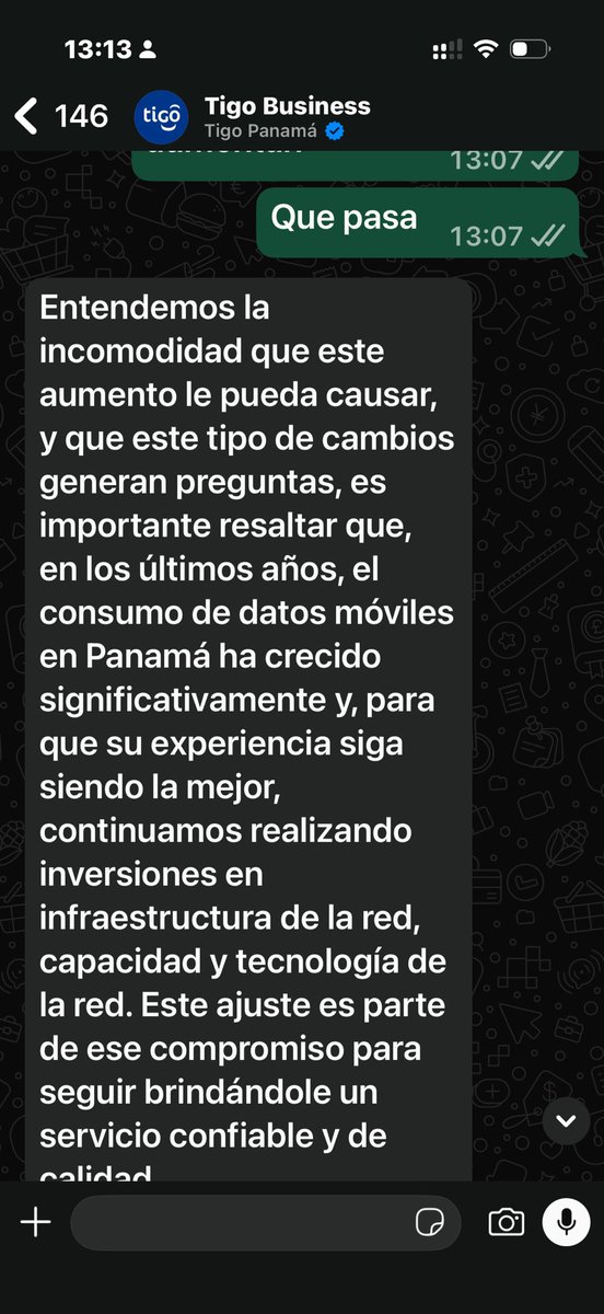 fdiazpro's tweet photo. @TigoPanama @AsepPanama 🫠🫠🫠🫠 esas es su respuesta falta de seriedad, abuso, ROBO,  absurdos que sentido tiene tu canal WhatsApp si absurdamente responden sin sentido o es que yo soy socio de @Millicom  para pagar inversiones en CAPEX? @AsepPanama  hagan algo ??? https://t.co/itCQDr2SJi