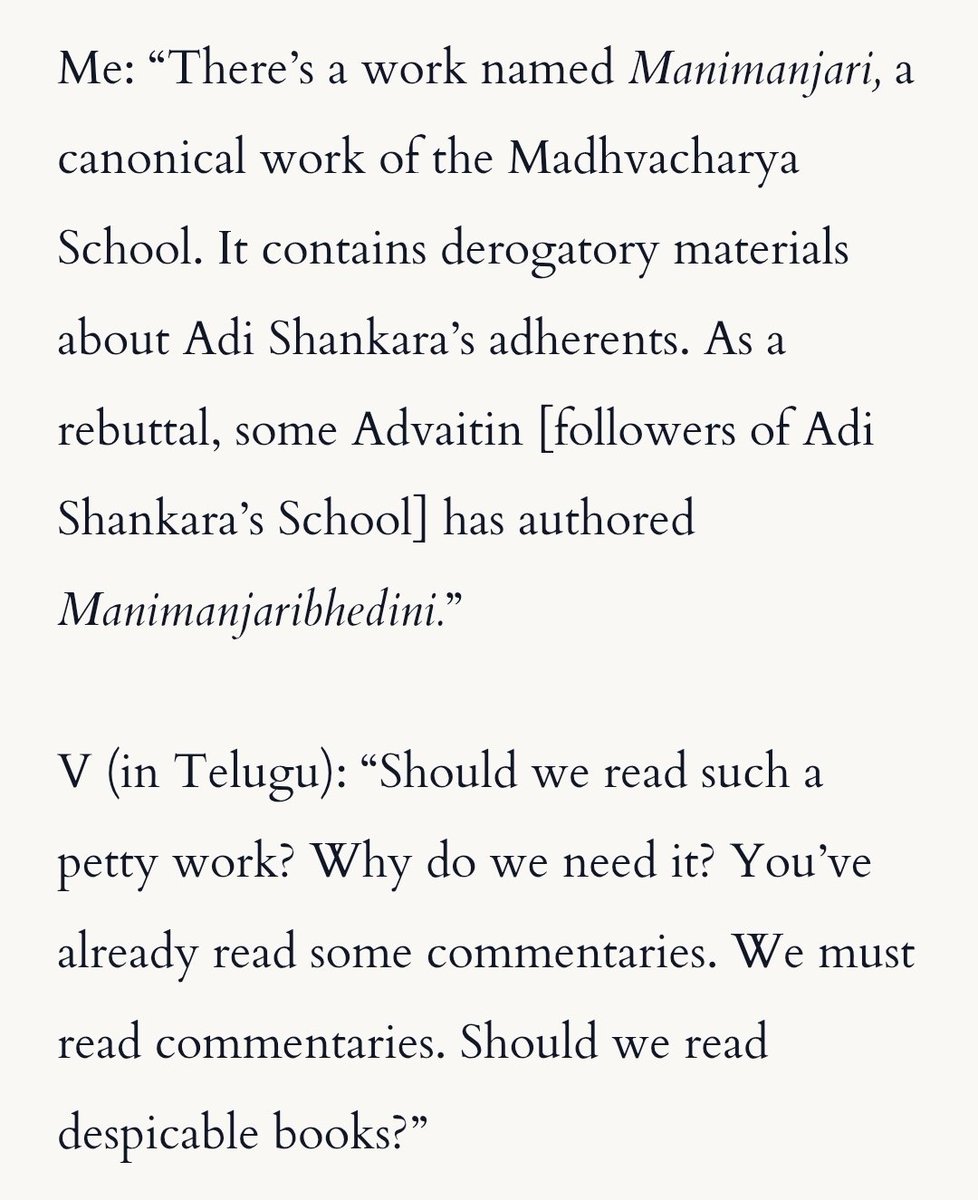 hsraghav's tweet photo. The controversy about saying unsavoury things about AchAryas of other sampradAyas is not new. 

The pic from DVG's Jnapakachitrashaale shows how DVG dealt with it.

Read the article here 👇

https://t.co/G1b2Nwrmu3 https://t.co/HQwZSMWgSU
