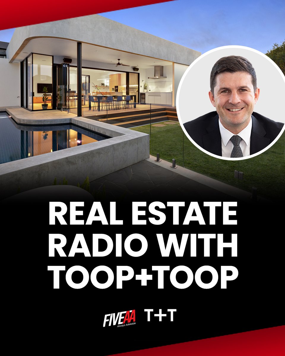 1395FIVEAA's tweet photo. TUNE IN | Real Estate Radio today with Bronte Manuel from Toop+Toop on FIVEAA Afternoons with Leith Forrest:
⌚On air from 2pm
📱Call in on 8223 0000 https://t.co/k4azsRQoAo