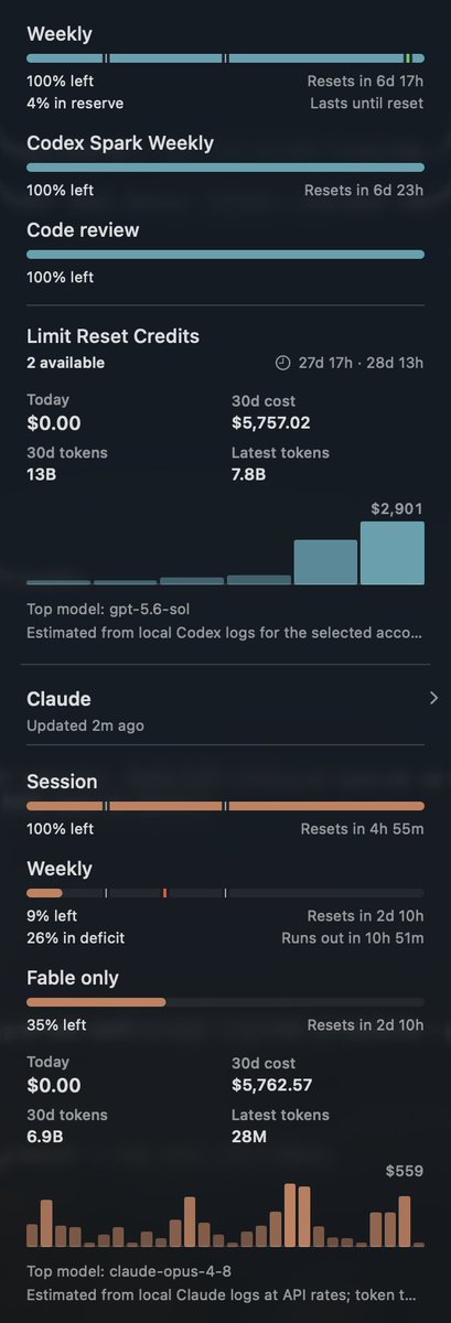 p_roguszewski's tweet photo. Woooah, #Codex is really good!

👉 Higher limits than #ClaudeCode 
👉 Same quality 
👉 Better policies (I can use Open Claw 🦞) 
👉 Code Review, Image generation...

In just 5 days, I’ve used more tokens than I did in CC all month!

Want to see how smooth the switch is? I broke down my entire migration and Day 1 setup in the first comment 👇