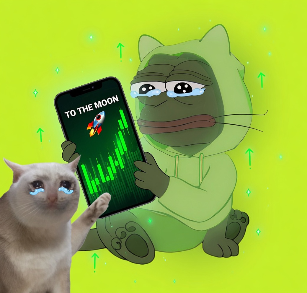 CashCatPepe's tweet photo. we cried on the way down. we cry on the way up. we just cry . . . but now it's green 🟢 $CCPEPE

🚀🐈🐸 #CASHCATPEPE https://t.co/of13P1ESUm