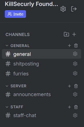 killsecurly's tweet photo. New Cordis Update! 
Made servers easier by adding channel categories and roles https://t.co/xs0nBDpyCV