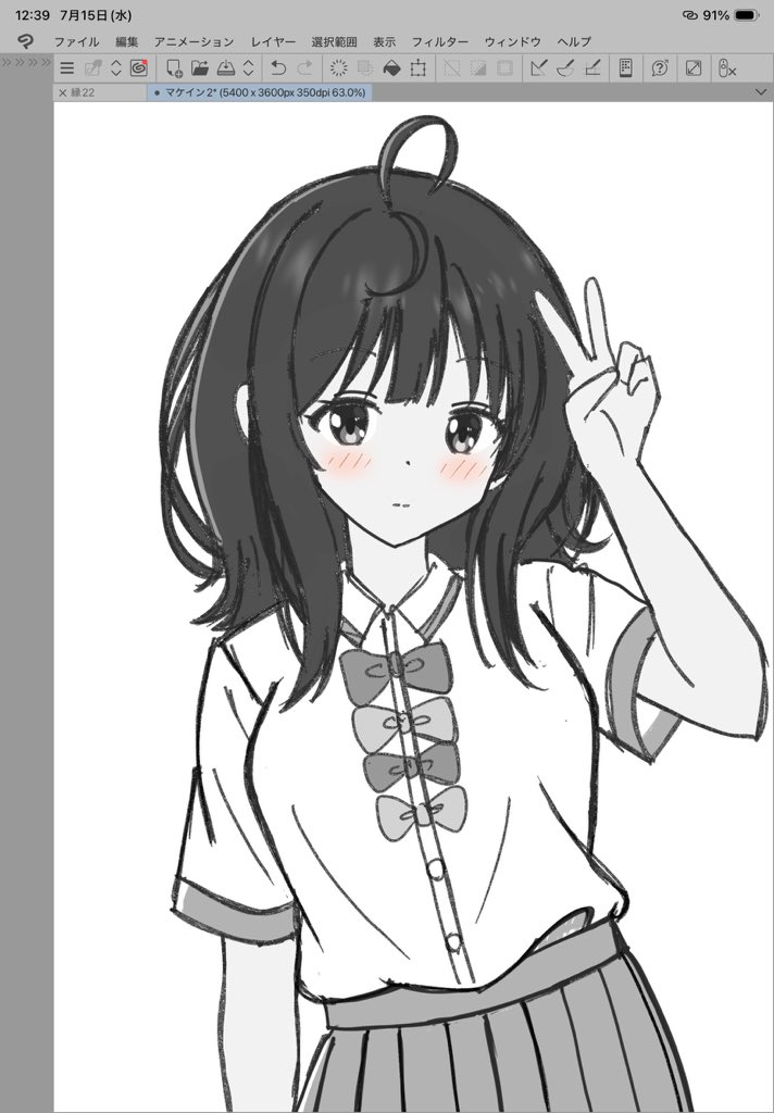 お昼休憩のお絵描きです♪