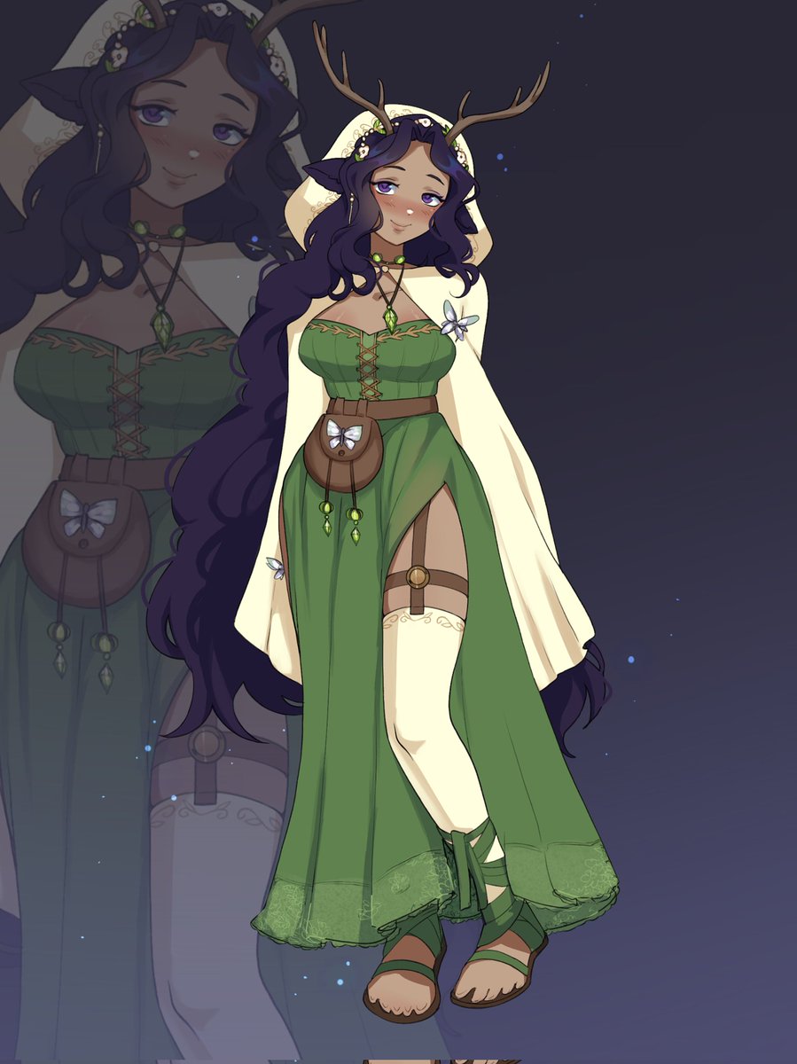 MidoriMay_'s tweet photo. New Look. I'm trying to lean more druid princess for my vtuber design. Cute? Thank you @sidgreen01 https://t.co/J2sZlkCWl4