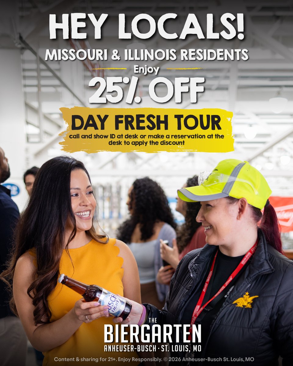 HomeOfBud's tweet photo. Did you know locals can receive discounts on tours and food at the Biergarten? Well, now you do. https://t.co/SCOYLWArkx