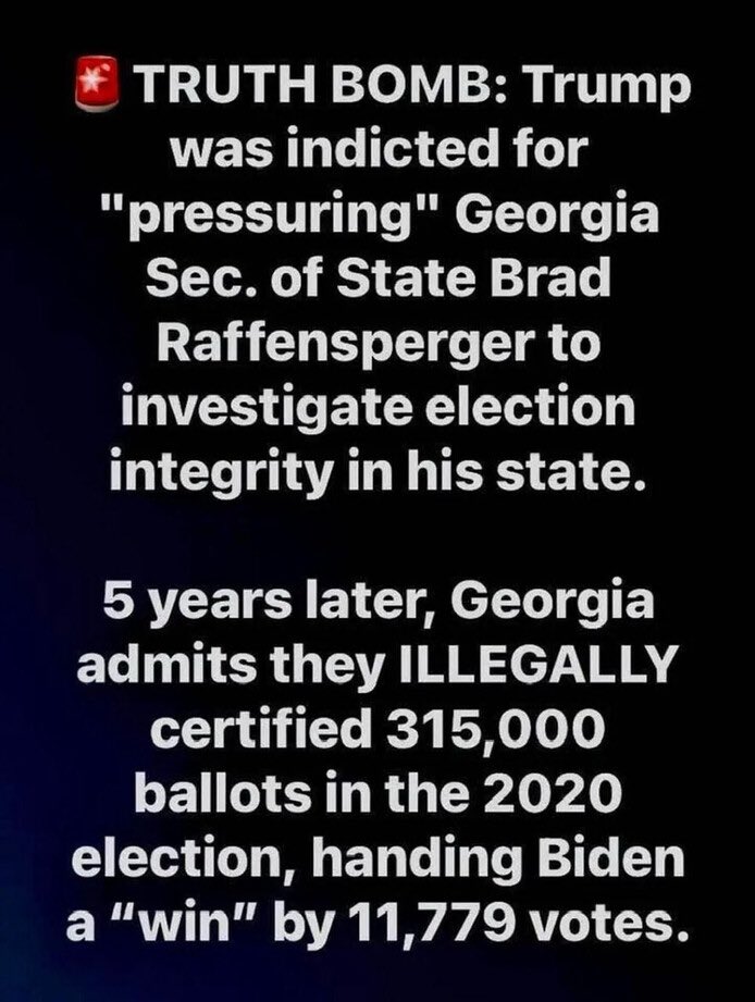 nomandatesco's tweet photo. @paulsperry_ @DebbShear8186 The fraud is vast in the 2020 election… we need all of it exposed… 

Without Free &amp; Fair Elections- we don’t have a country. 

All lies will be revealed. https://t.co/9PLfY8Qdeo