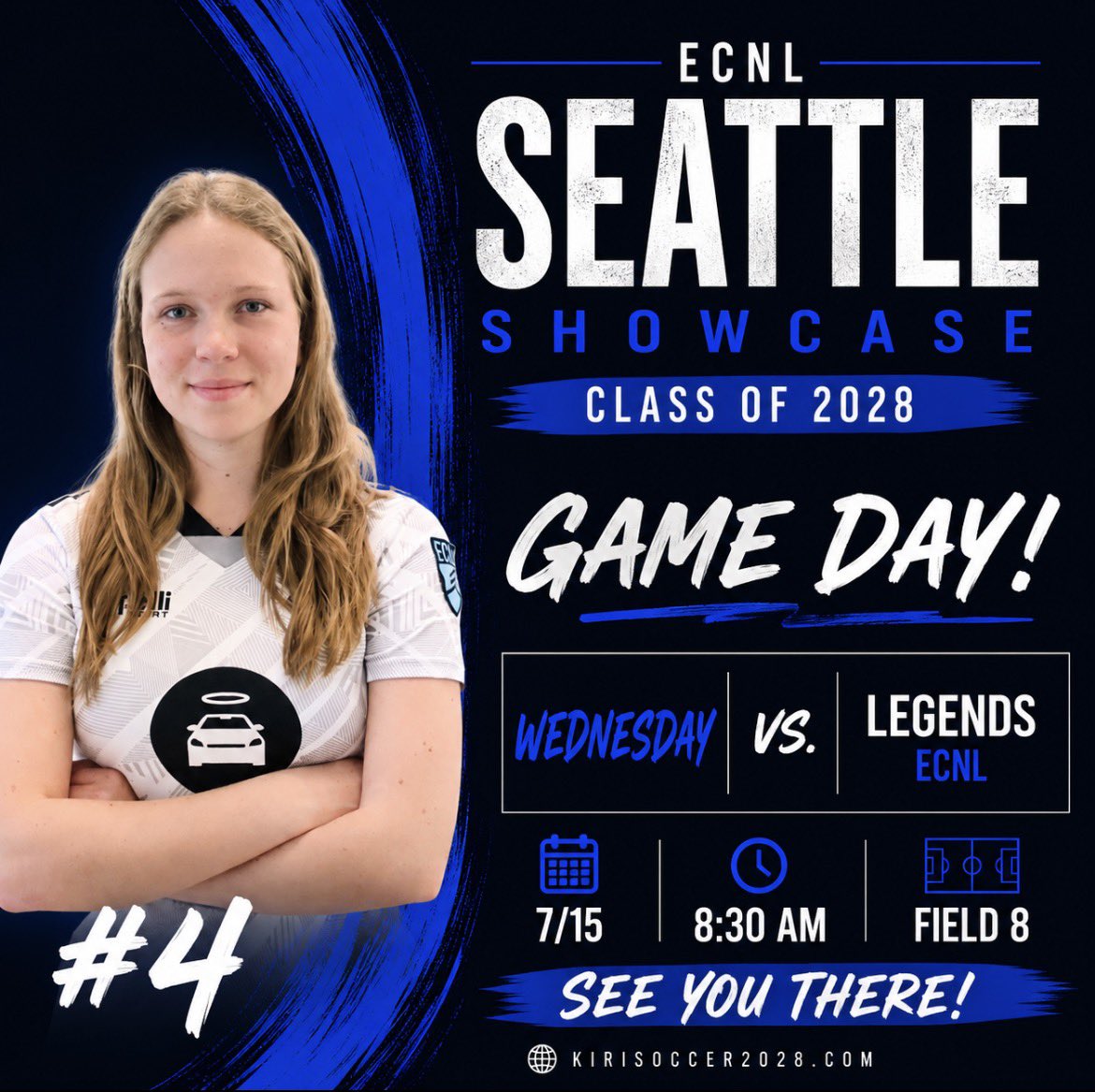 KiriFS2028's tweet photo. So excited to finish off an awesome week in Seattle with my team! 8:30, Field 8! https://t.co/ESEc3ATmL5