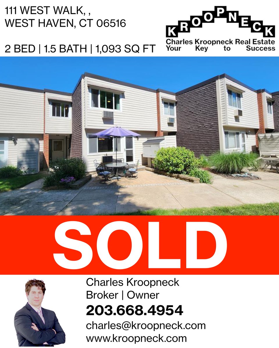 kroopneck's tweet photo. 🏡 JUST SOLD! 🎉
Another successful closing—and this one made history! This beautiful condo has officially sold for a record-high price in the Savin Rock Condominiums.

Congratulations to our client, and thank you for trusting Charles Kroopneck Real Estate. https://t.co/gPVaZMXAnB