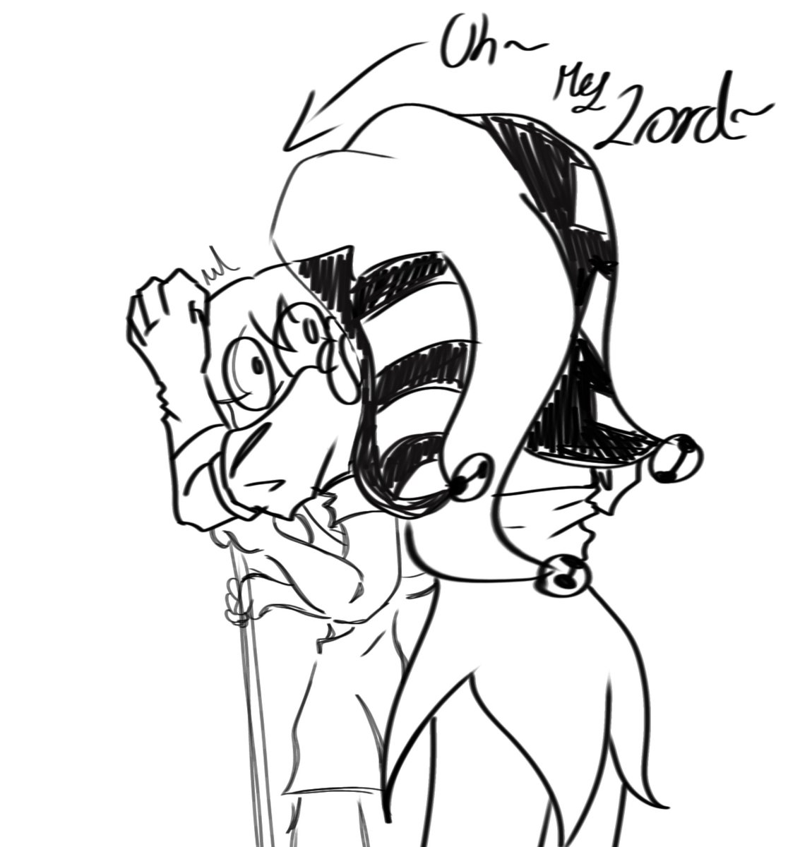 Ussersnake's tweet photo. Dibujo casi viejo 🤣,si ven una imagen diferente pido perdón se perdieron dibujos y me toco rehacerlo
#thecircusfreak #pierrot #TCF #TFC https://t.co/9ionvXNSUN