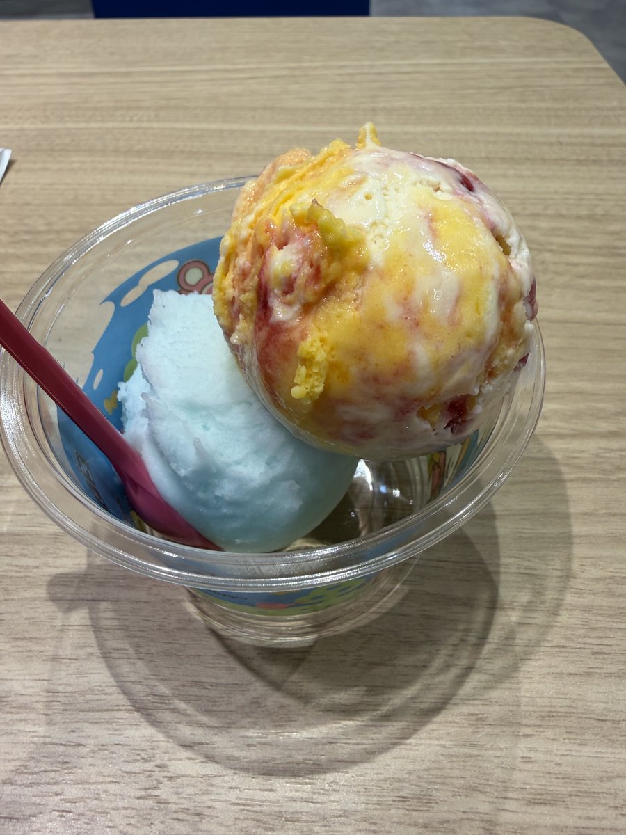 vele_ki's tweet photo. ダイキュリーアイスとピーチメルバを食べています🍨 https://t.co/g7DqselxfN